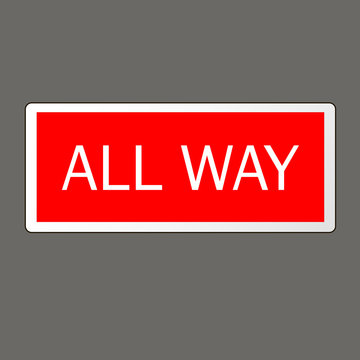 All way. Road signs in the United States
