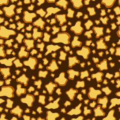 Vector illustration. An image of the texture of animal skins, cheetah. Light spots on a dark background