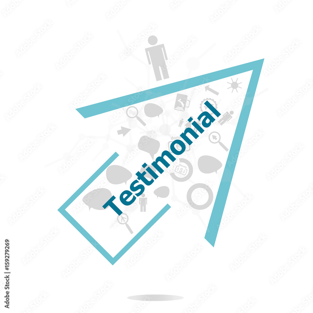 Poster text testimonial. business concept . data protection and secure elements inforgaphic set