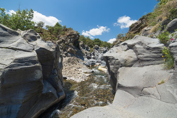 Gole dell Alcantara (Gorge of Alcantara river) in Sicily