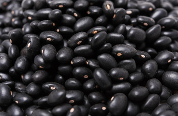 closeup the seed black bean as background