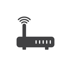 WIFI, Internet router icon vector, filled flat sign, solid pictogram isolated on white. Symbol, logo illustration. Pixel perfect