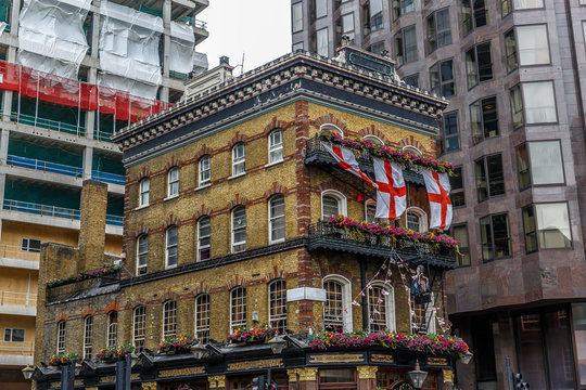 Close-up Of A Very Famous And Old Pub In Central London