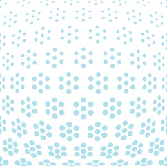 geometric seamless floral halftone vector pattern
