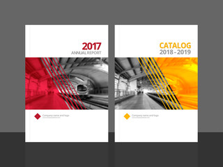 Cover design for annual report and business catalog, magazine, flyer or booklet. Brochure template layout. A4 cover vector EPS-10 sample image with Gradient Mesh.