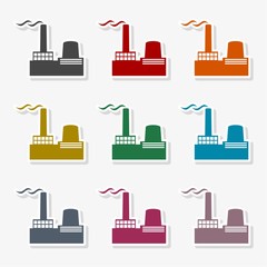 Factory Icon Flat Graphic Design - Illustration