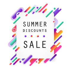 Modern style abstraction with composition made of various rounded shapes in color, a modern image of a flying rocket and the moon. Vector illustration.