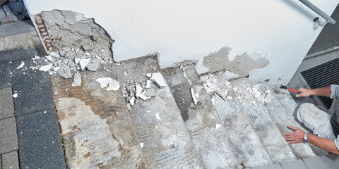 Damage due to damp in the basemant