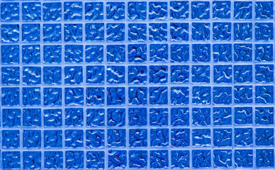 Fototapeta premium Blue tile wall of high resolution real photo or brick seamless and texture of interior background.