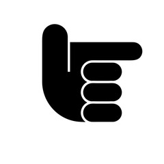 Hand - Zeigefinger - Piktogramm - schwarz 