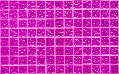 Pink tile wall of high resolution real photo or brick seamless and texture of interior background.