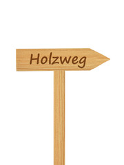 Hölzerner Pfeil auf Pfosten