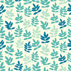 Seamless pattern with leafs
