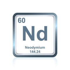 Chemical element neodymium from the Periodic Table