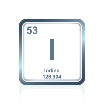 Chemical element iodine from the Periodic Table