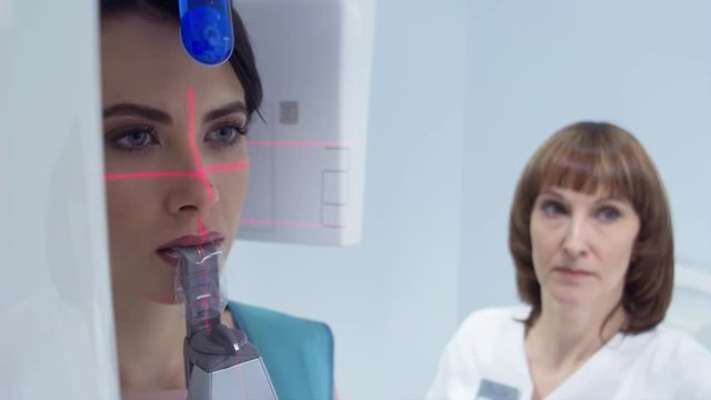 Modern dentistry, scanning of the jaw