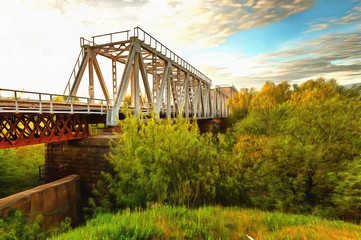 An Iconic Old Metal Truss Railroad Bridge
