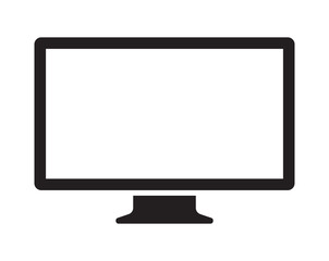 Computer monitor, display isolated vector icon