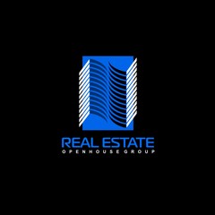 Logo template real estate, apartment, condo, house, rental, business. brand, branding, logotype, company, corporate, identity. Clean, modern and elegant style design
