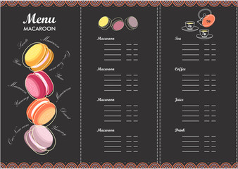 Menu design template dessert
