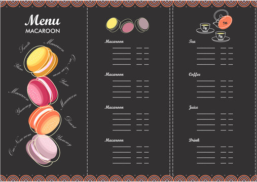 Menu design template dessert