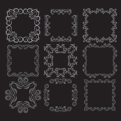 Vintage frames and scroll elements18