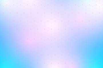 Obraz premium Geometric pattern with connected lines and dots. Graphic background connectivity. Modern stylish polygonal backdrop communication compounds for your design. Lines plexus. Vector illustration.