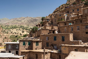 Palangan, a traditional stone village in the mountains of Kurdistan, Iran.