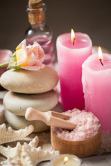Beautiful composition of spa treatment