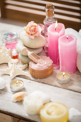 Beautiful composition of spa treatment