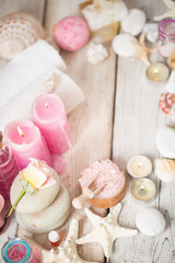 Beautiful composition of spa treatment