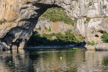 Fototapeta na wymiar Pont D'Arc, rock arch over the Ardeche River, France