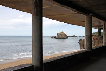 passageway at the beach in biarritz