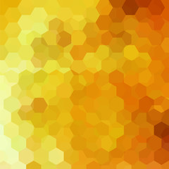 Fototapeta na wymiar Abstract background consisting of yellow, orange hexagons. Geometric design for business presentations or web template banner flyer. Vector illustration