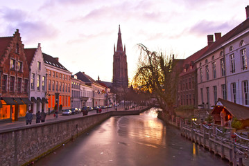 The fabulous medieval city of Bruges. Belgium.