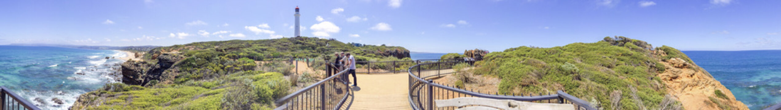 Lorne-Queenscliff Coastal Reserve, panoramic view along Great Ocean Road, Australia