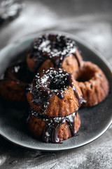 Chocolate mini kugelhopfs