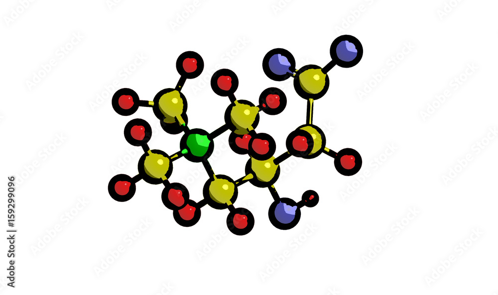 Wall mural molecular structure of carnitine (vitamin b), 3d rendering