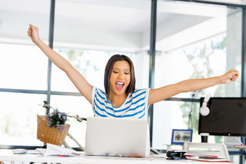 Young woman in office