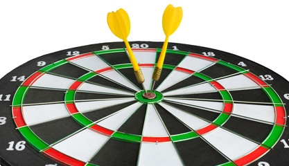 dartboard with darts