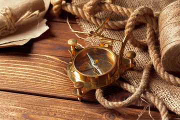 vintage marine still life. close up .