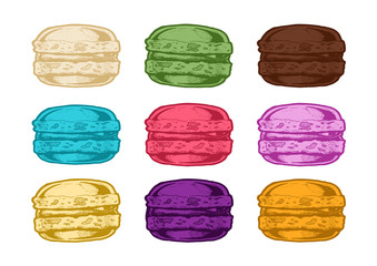 illustration of  macarons