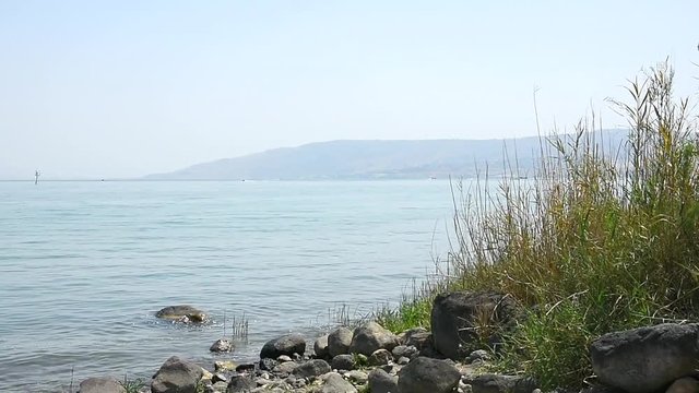 the sea across the Church of Primacy of Saint Peter