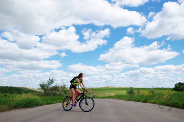girl on a bicycle