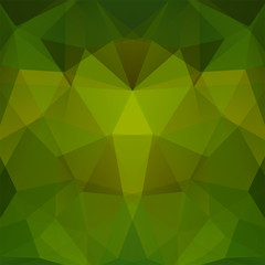 Obraz na płótnie Canvas Abstract green mosaic background. Triangle geometric background. Design elements. Vector illustration