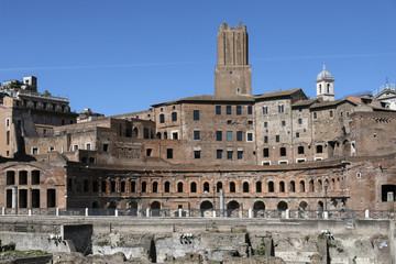 Fototapeta premium Ruins of Trajans Market - Rome - Italy