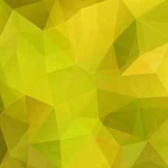 Abstract background consisting of yellow, green, beige triangles. Geometric design for business presentations or web template banner flyer. Vector illustration
