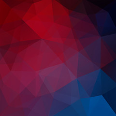 Background of geometric shapes. Mosaic pattern. Vector EPS 10. Vector illustration. Red, blue, purple, black colors.