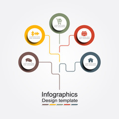 Infographic design template with place for your data. Vector illustration.