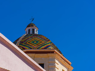 San Michele dome in Alghero on a sunny day
